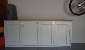 Stunning new work bench recycling the doors of the old house